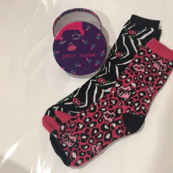 BETSEY JOHNSON Women’s Socks X 2 Pairs - Picture 1 of 5